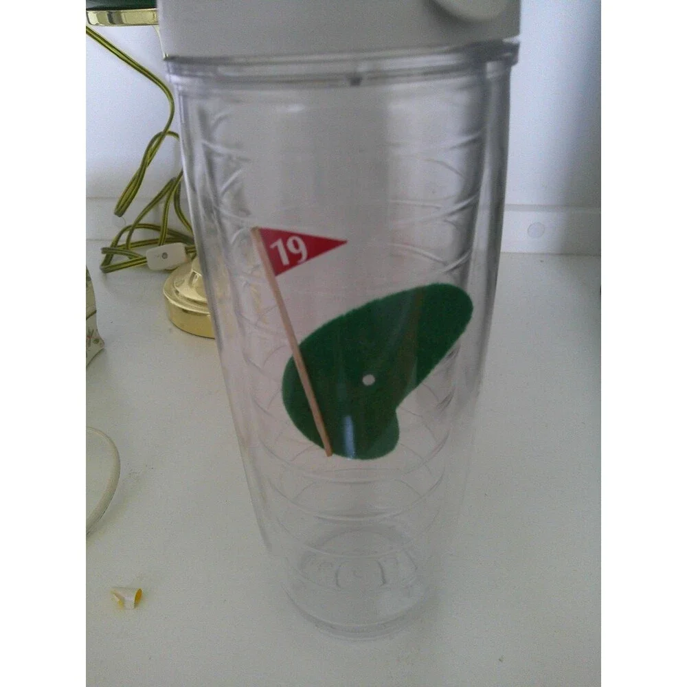 NEWTERVIS Tumbler 24 Oz Insulated Water Bottle Flip Lid Golf Theme the 19th Hole